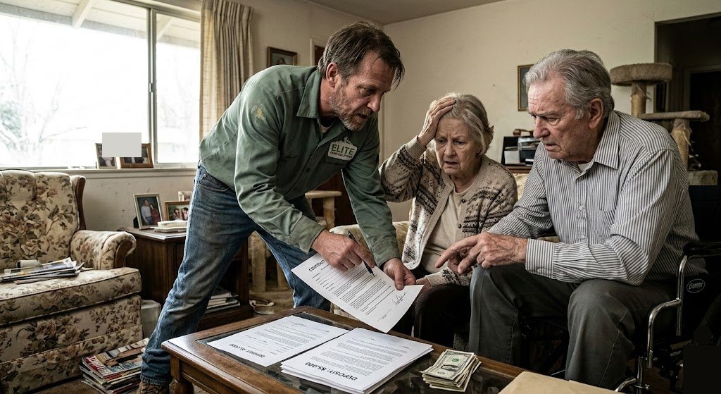 contractor pressuring Sacramento seniors to sign deposit contract